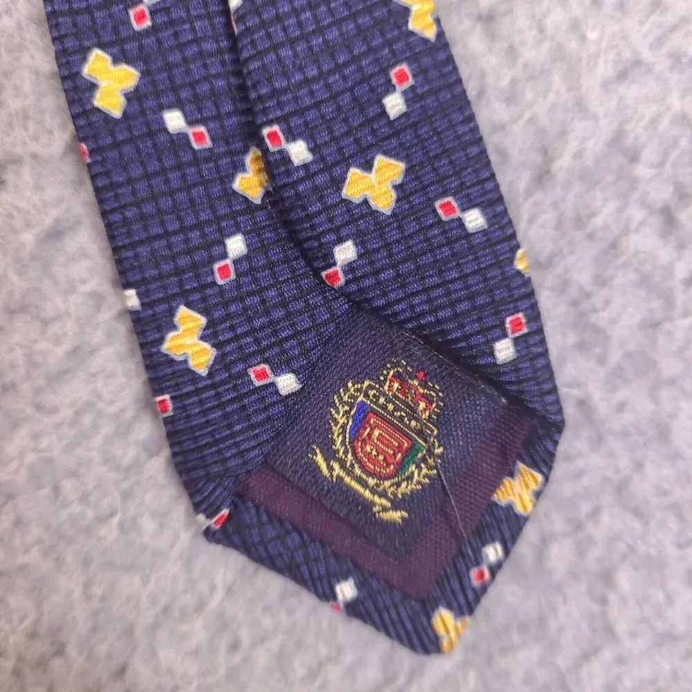 Vintage Chaps Ralph Lauren‎ Men's Tie Silk Blue Necktie Office Work USA Made